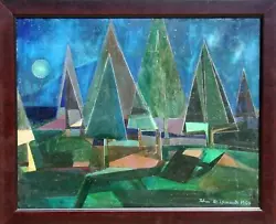 Buy John F. Leonard, Cubist Forest (34), Oil On Board, Signed • 7,970£
