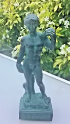 Buy Vintage Small Bronze Statue Of David By Michaelangelo Italian • 25£