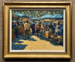Buy Oil Painting: “Carcassonne Market” By  Contemporary Scottish Artist, John Mackie • 795£