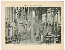 Buy Warwick Beauchamp Chapel St Mary's Church Antique Print Picture 1900 BPF#1008 • 2.99£