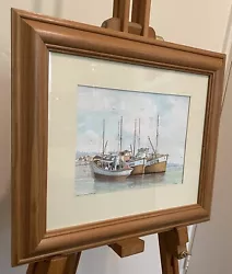 Buy Original Watercolour Signed By Bill Austin ‘Lowestoft Fishing Boats 1960’s’ • 18£