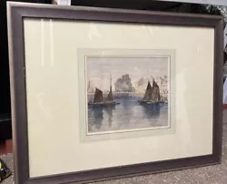 Buy **SALE ** Martin Hardie 1875-1952 Harbour Scene Concarneau Brittany Watercolour • 65£