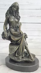 Buy Girl With Angelic Face Bronze Figurine Signed J. Mavchi Art Nouveau Sculpture • 131.97£