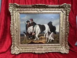 Buy Scottish Highland Huntsmen With Moorland Horses And Lurchers Country Scene • 550£