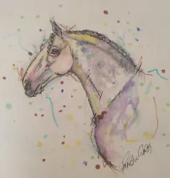 Buy Horse Painting Signed Original • 15.99£