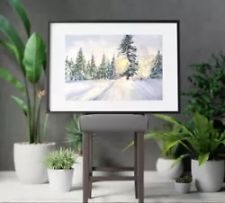 Buy Original New Watercolor Painting ”Winter Morning” 60$ Home Decor Art Gift • 46.01£