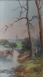 Buy Antique Watercolor Painting Of Seville By Francisco Candela 1910 Signed • 40£