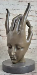 Buy Signed Salvador Dali Gesture Hand Brown Patina 100% Solid Bronze Sculpture Art • 138.06£