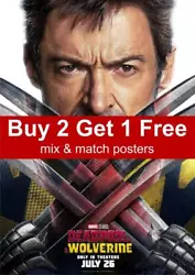 Buy Deadpool And Wolverine 2024 Wolverine Movie Poster • 3.99£