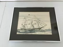 Buy The Flying Cloud Signed Donald Mosher Framed Ship Watercolor Ltd Ed • 82.68£