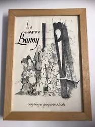 Buy Be A Happy Bunny Everything Is Going To Be Alright Framed Print Picture • 15£