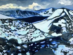 Buy Original Blue Mountain Landscape In Acrylics  • 45£