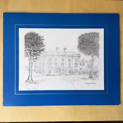 Buy Black & White Sketch Of Highgrove House, Tetbury, King Charles’ Home. • 17.99£