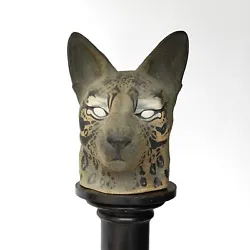 Buy Large Vintage Ceramic Sci-Fi Inspired Cat Head Sculpture, 1970s • 460£
