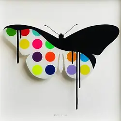 Buy VeeBee Butterfly (Candy) Original Painting On Glass • 3,500£
