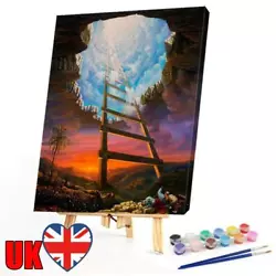 Buy Paint By Numbers Kit DIY Oil Art Space Elevator Picture Home Wall Decor 30x40cm • 7.43£