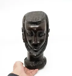 Buy Carved Wooden Mid Century African Tribal Art Sculpture -  Shona Tribe Elder Bust • 125£