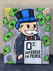 Buy WILL STREET Original Painting 19x24/ Monopoly Art Not Zero Banksy Alec Wall Pop • 1,894.46£