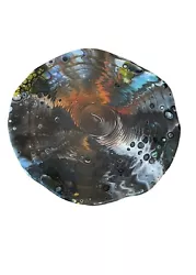 Buy Art Galaxy Plate Decor Acrylic Fluid Swirl Abstract Planet Space Spiral Mystic • 62£