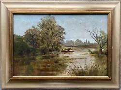 Buy Henry Hadley Cubley Antique River Landscape Oil Painting, Compton, Staffordshire • 291£