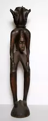 Buy African Or Oceanic Objects, Mult-Face Figure With Legs, Carved Wood And Paint • 3,985£