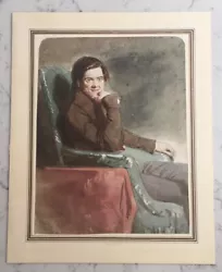 Buy Antique Watercolor Drawing Attributed To William E. Frost Self Portrait English • 188.95£
