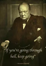 Buy Vintage Winston Churchill Motivational Quotes Print Poster Wall Art Picture A4 + • 4.89£