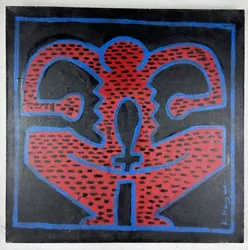 Buy Keith Haring (Handmade) Acrylic On Canvas Painting Signed & Stamped • 394.68£