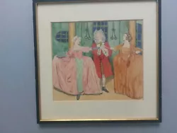 Buy  A PAIR OF NAIVE WATERCOLOURS DEPICTING SCENES FROM THE BEGGERS OPERA  C1923 • 20£
