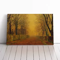 Buy John Atkinson Grimshaw Evening Glow Canvas Wall Art Print Framed Picture Decor • 24.95£