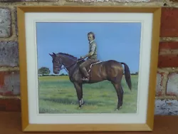 Buy Vintage 1979 Original Watercolour Painting  Of Horse & Rider Signed MJ Lincoln • 38£