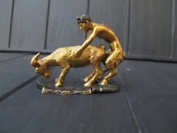 Buy Satyr. Bronze Erotic Figurine Of A Goat And A Demon Devil. Bronze Decor Art Rare • 315.18£