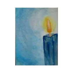 Buy ACEO Original Painting Lightning Candle Watercolor Art • 3.64£
