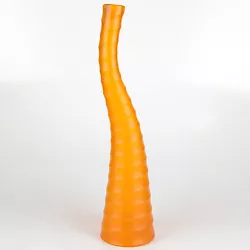 Buy Tall Striped Bud Vase Hand Blown Glass Sculpture Hand Signed By Federico Scarpa! • 303.19£