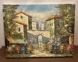 Buy Original Oil Painting Of A Walked City - Jean Harper Artist  -READ Description • 34.73£