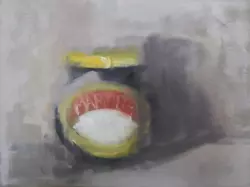 Buy Original Small Impressionist Semi Abstract Oil Painting Of A Jar Of Marmite • 189.99£