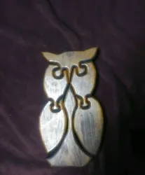Buy Folk Art Wood Wooden Owl Sculpture Abstract Art Puzzle Midcentury OOAK Vintage • 23.27£