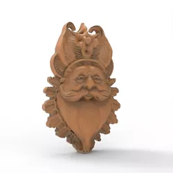 Buy 3D STL File For CNC Green Man Pagan Rococo Gnome Pendant Making Garden Sculpture • 2.32£