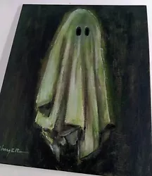 Buy Original Ghost Painting Thayer Art OOAK Canvas 8x10 Halloween Decor Not A Print • 33.07£