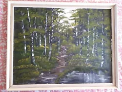 Buy Large Vintage Original Oil On Board Painting Woodland - Forest - Art • 74.99£
