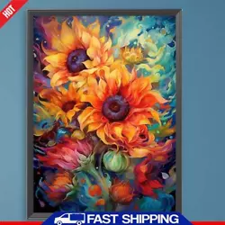Buy Paint By Numbers Kit DIY Oil Art Sunflower Picture Home Decor 30x40cm ? • 7.25£