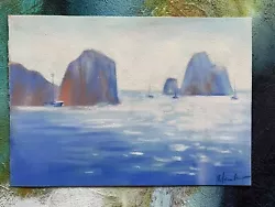 Buy Painting Painting Original Pastel Pastel Picture Landscape Sea Sea Sunset • 17.16£