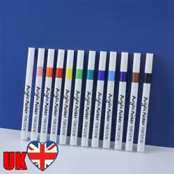 Buy Acrylic Color Marker Set DIY Drawing Pen Assorted Colors For Wood (12 Colors) • 6.47£
