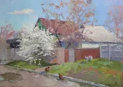 Buy Oil Painting Canvas Cherry Blossom Serdyuk B Original Unframed Decor NSerb745 • 285.86£