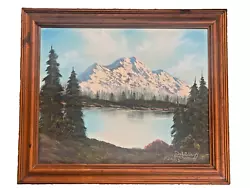 Buy Spring Mountain And Lake Original Fine Art Framed Landscape Painting • 34.81£