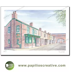 Buy Coronation Street Watercolour Limited Edition A4 Poster Print • 10£
