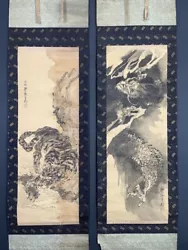 Buy Nw5842 Hanging Scroll  Tiger And Dragon  By Ganku (Late Edo Era) • 245.02£