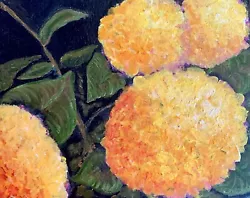 Buy Original Painting Yellow Hydrangea 20x25 Cm Beautiful Flower Painting Art Floral • 199.99£