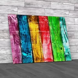 Buy Painted Wood Effect Original Canvas Print Large Picture Wall Art • 21.95£
