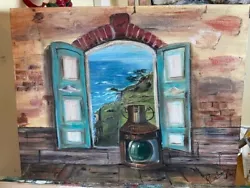 Buy 'The Old House In The Lighthouse' - Unique Acrylic  Painting By Spanish Artist • 12£